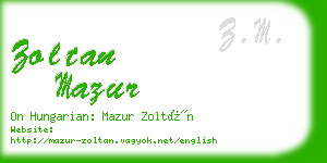 zoltan mazur business card